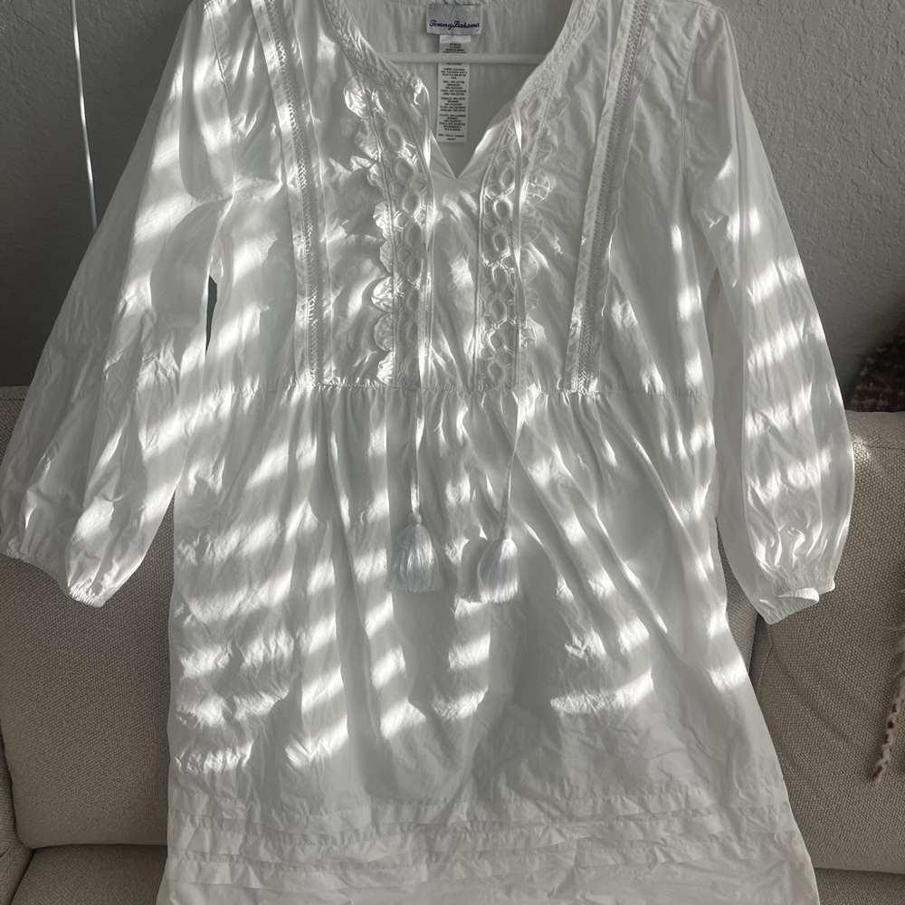 Tommy Bahama White Cotton Tunic
